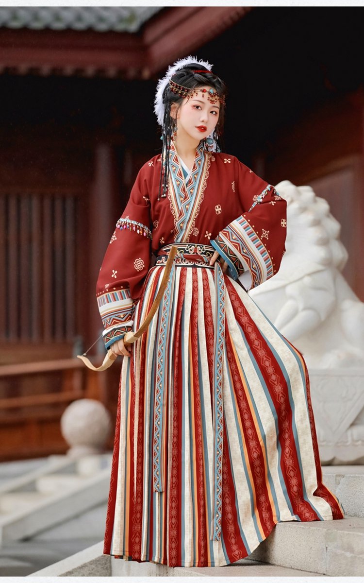 Chinese Traditional Clothing Red Hanfu Winter