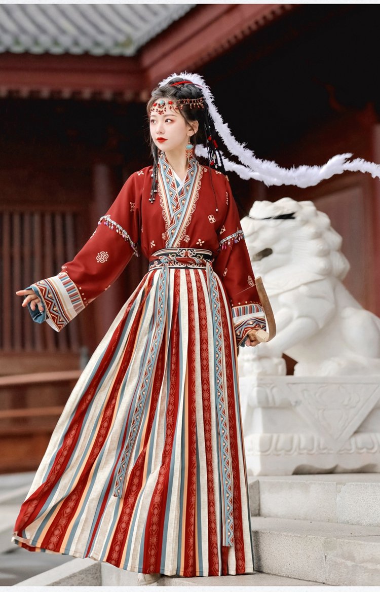 Chinese Traditional Clothing Red Hanfu Winter
