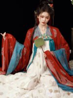 Chinese Traditional Dress Tang Dynasty Dunhuang Hanfu - Image 3