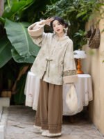 Fashion Hanfu Set Warm Chinese Winter Outfit for Women - Image 3