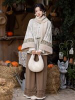 Fashion Hanfu Set Warm Chinese Winter Outfit for Women