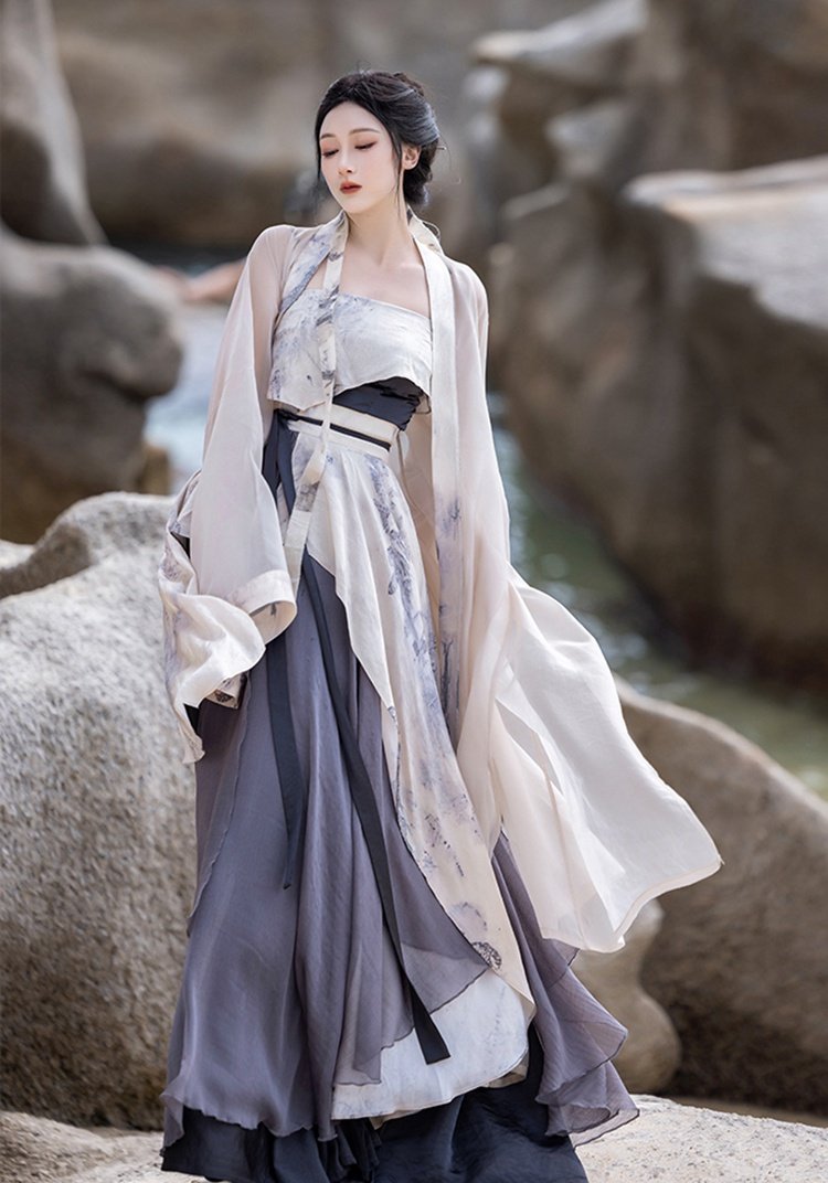 Daily Chinese Outfit Song Style Modern Hanfu Dress