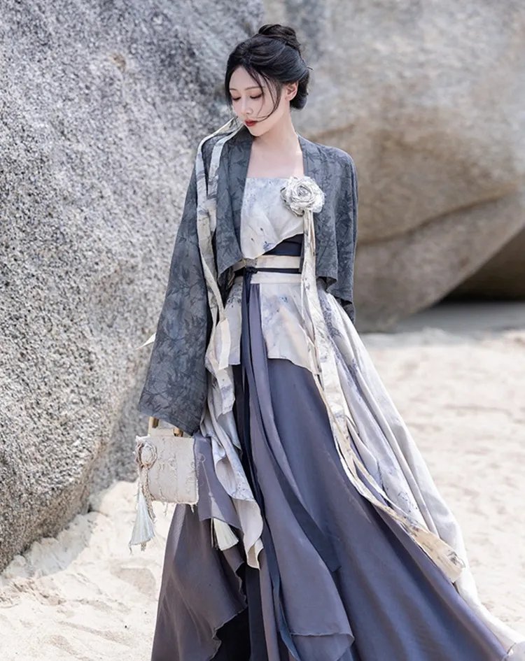 Daily Chinese Outfit Song Style Modern Hanfu Dress