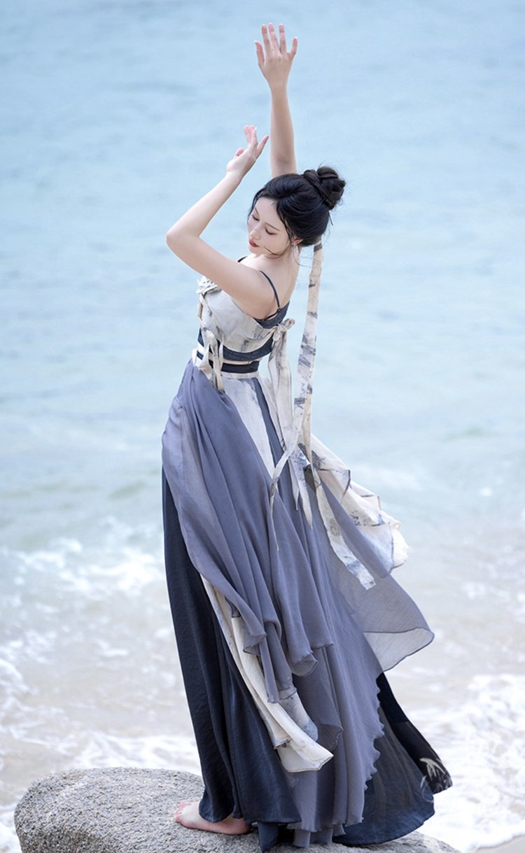 Daily Chinese Outfit Song Style Modern Hanfu Dress