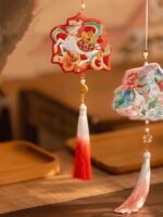 Embroidered Horse Sachet Lucky Charm – Chinese Fragrance Pouch for Hanfu & Gift