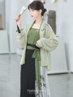 Fashion Hanfu Summer Daily Dress Green Modern Hanfu Dress