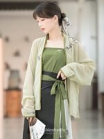 Fashion Hanfu Summer Daily Dress Green Modern Hanfu Dress - Image 2