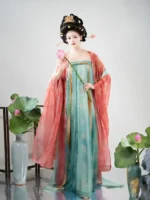 Tang Style Hanfu Dress Chinese Qixiong Ruqun Set - Image 2