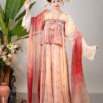 Tang Dynasty Hanfu Dress – Pink Ruqun Traditional Chinese Outfit with Shawl