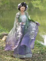Embroidered Hanfu Dress – Fairy Style Flowing Chinese Outfit Set - Image 4