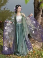 Embroidered Hanfu Dress – Fairy Style Flowing Chinese Outfit Set - Image 5