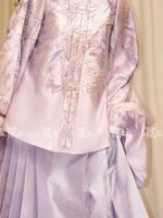 Ming Dynasty Women’s Hanfu Set Lavender Outfit - Image 6