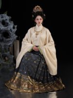 Ming Dynasty Hanfu Set – Embroidered Yuanlingpao & Horse Face Skirt - Image 5