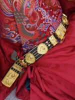 Ming Style Hanfu Leather Belt – Wide 5cm Adjustable Waist Belt for Performance & Photography - Image 3