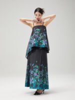 Modern Hanfu Summer Set Layered Top & Pleated Skirt - Image 3