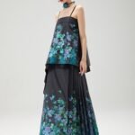 Modern Hanfu Summer Set Layered Top & Pleated Skirt