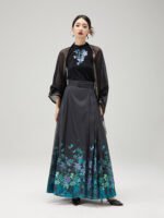 Modern Hanfu Summer Set Layered Top & Pleated Skirt - Image 4