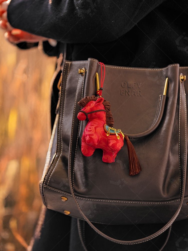 lucky horse embroidered sachet bag charm