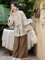 Fashion Hanfu Set Warm Chinese Winter Outfit for Women - Image 2