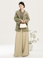 New Chinese Style Outfit Set for Women – Elegant Daily Coat, Top & Wide Pants - Image 5