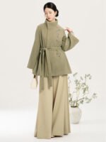 New Chinese Style Outfit Set for Women – Elegant Daily Coat, Top & Wide Pants - Image 2