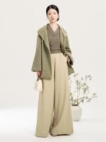 New Chinese Style Outfit Set for Women – Elegant Daily Coat, Top & Wide Pants - Image 4