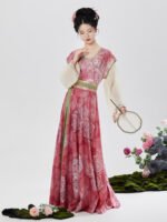 Floral Chinese Hanfu Dress Tang-Style Hanfu Set for Women - Image 3