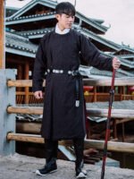 Tang Style Hanfu Leather Belt – Adjustable Unisex Waist Belt for Round Collar Robe & Yisan - Image 2
