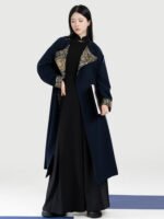 Tang-Style Brocade Coat with Matching Pants & Knit Top - Image 4