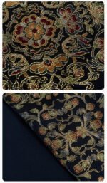 Tang-Style Brocade Coat with Matching Pants & Knit Top - Image 7