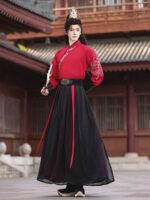 Wuxia Hanfu Set for Women & Men – Unisex Martial Arts Costume Outfit - Image 3